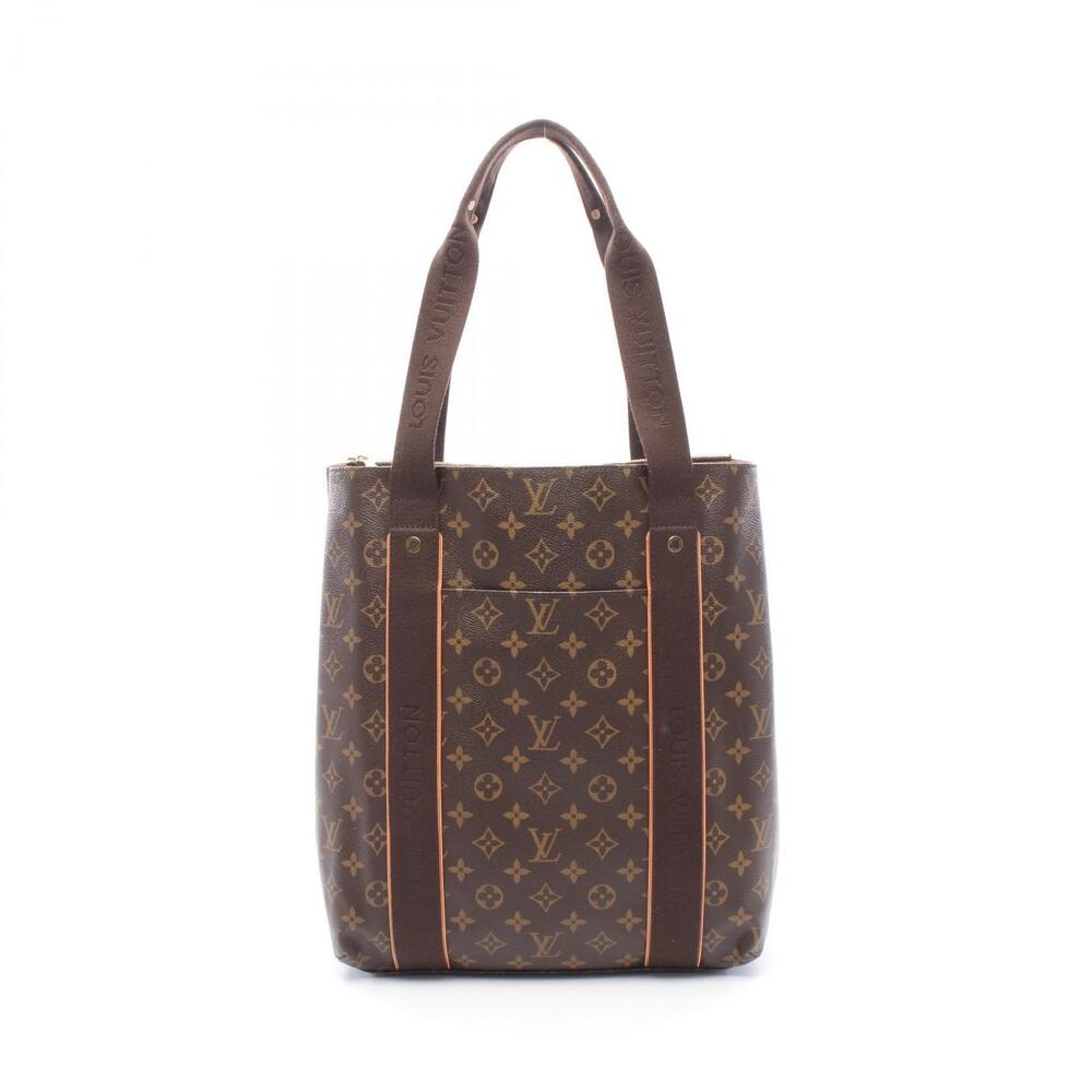 Louis Vuitton Cabas Beaubourg Monogram Tote Bag Canvas Leather Brown